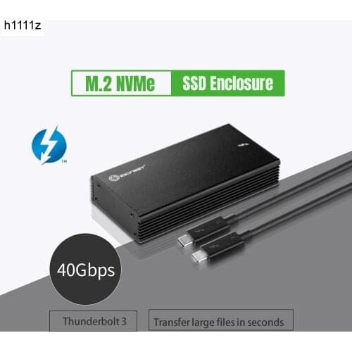 Thunderbolt 3 NVME SSD Enclosure SSD Case Thunderbolt 3 40Gb to NVMe M.2 SSD Enclosure Hard Disk Case Box for Laptop Desktop PC
