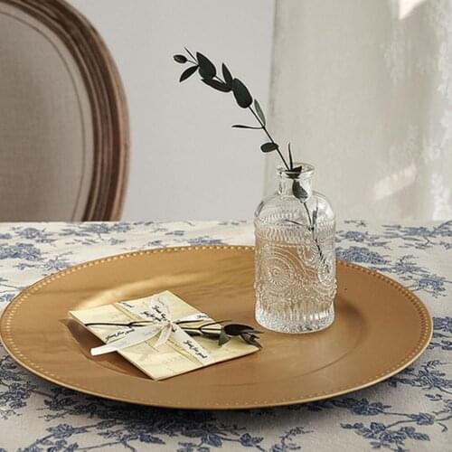 Kitchen Retro Carved Display Tray PP Gourmet Cake Photo Props Dish Wedding Decor Bakeware Kitchen Cake Tools