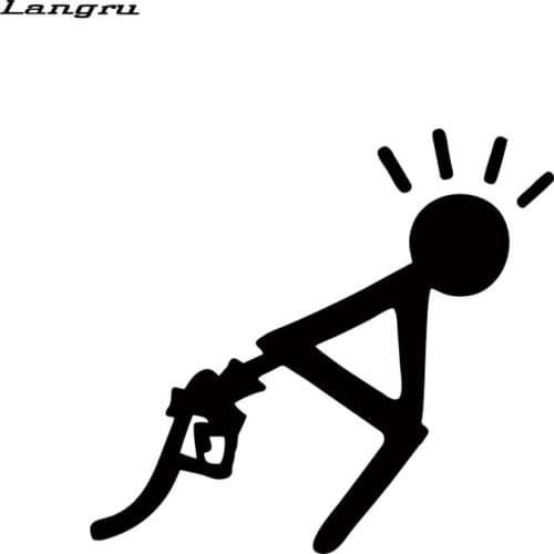 Langru Gas Prices Sticker Funny Car Styling Vinyl Bent Over Fuel Petrol Drift Truck Car Bumper Decorate Jdm
