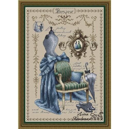 Clothers DIY Cross Stitch Kit Packages Counted Cross-Stitching Kits New Pattern NOT PRINTED Cross stich Painting Set