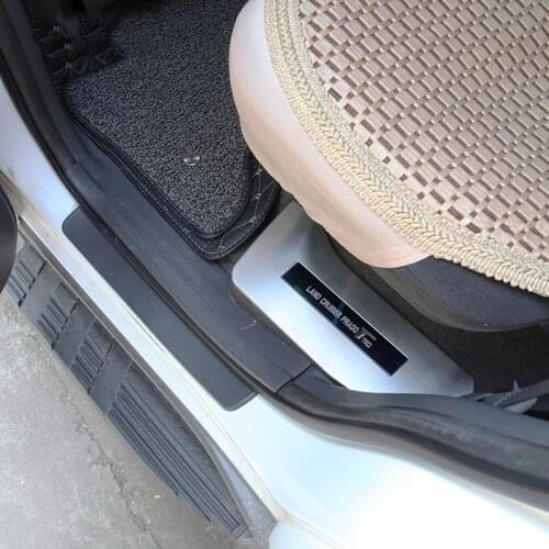 Stainless Inner Door Sill Scuff Plate For Toyota Land Cruiser Prado 120 FJ120 2003 2004 2005 2006 2007 2008 2009 Accessories