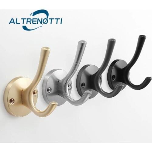 Wall Hook Hanging For Coat Hat Wardrobe Simple Bathroom Kitchen Bedroom Closet Metal Zinc Alloy Hanger Furniture Hardware