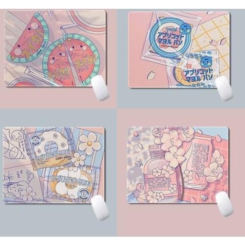 Kawaii Desk Pad Laptop Mouse Mat for Office Home PC Computer Keyboard Cute Mouse Pad Deskpad Gaming Desk Mats Gamer 22x18cm