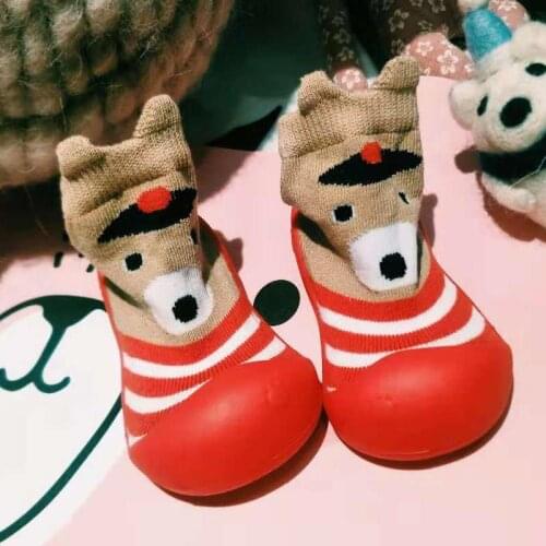 Seven&mami Baby Boys Girls Sock Shoes Non-slip Floor Socks Baby Soft Rubber Sole Toddler Shoes Socks Baby Socks with Rubber Sole