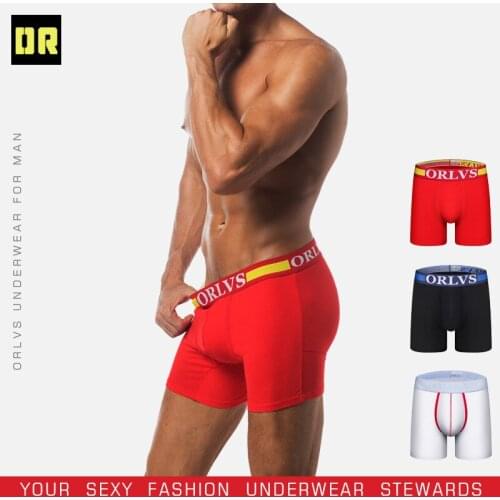 ORLVS Mens Sexy Underwear Boxers Shorts Sports Comfortable Underpants Lingerie Male Fashion Panties Calzoncillo Hombre OR120