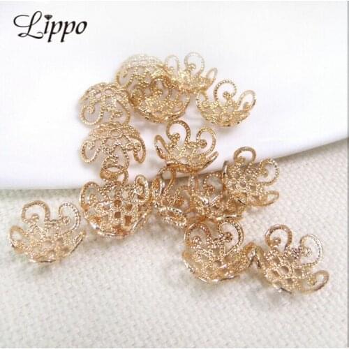 50pcs 10mm spacers beads capsJewelry Findings Connector DIY Beads Cap