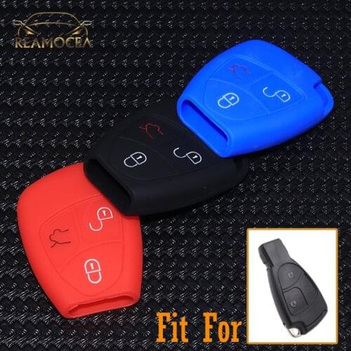 Reamocea Fit For Mercedes Benz CL55 CL600 CL65 C230 C240 C280 C320 3 Button Silicone Remote Fob Key Cover Protector Shell Case