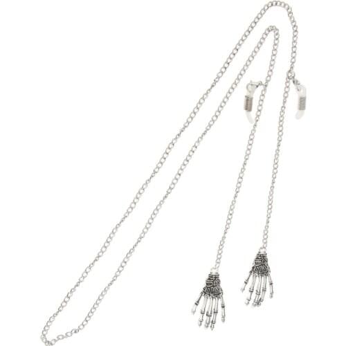 Silver Sunglass Eyeglass Glasses Holder Chain Cord Metal Lanyard