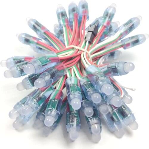 50leds 12mm WS2811 2811 IC Full Color Pixel LED Module Light input DC5V IP68 waterproof RGB color Digital LED Pixel Light