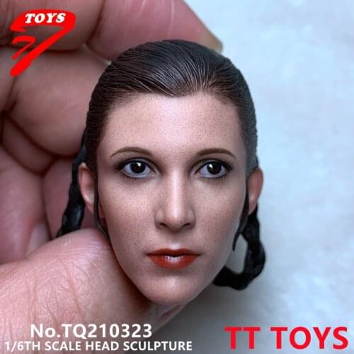 TQ210323 1/6 Princess Leia head Sculpture Female Head Sculpt For 12 Inch Figure Dolls Pre-sale Item