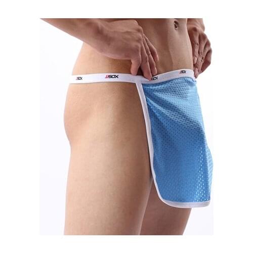 New male lingerie sexy apron lutun fig leaf cloth crotchless panties funny underwear Gay man underpants Bellyband