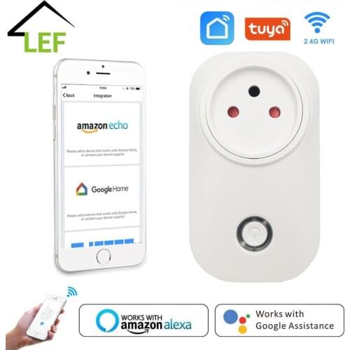 Tuya Smart Life Wifi Socket Israel Plug 16A APP Remote Control Voice Control with Google Home Alexa Echo Timer the Devices