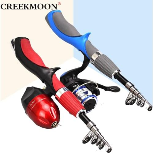 Carbon Fiber Rod Superhard Boat Ice Fly Lure Fishing Rod With High Quality Fishing Reel Fishing Tackle set De Pesca 1.4m Length