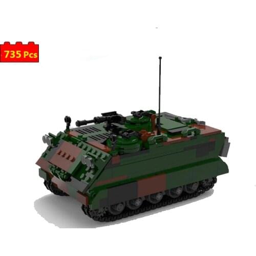 Military Series U.S. Armored Force M113 Armoured Personnel Carrier soldier Figures DIY Model Building Blocks Bricks Toys Gifts