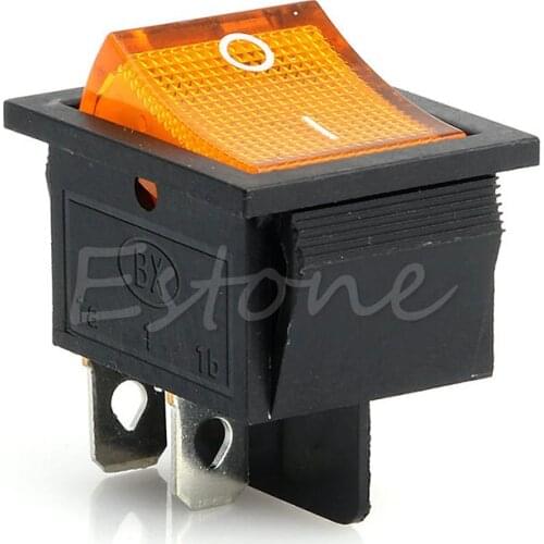 Rocker Switch With Light KCD4-201N 4 Pin ON/OFF 2 Position 250V DPST 1/5/10Pcs