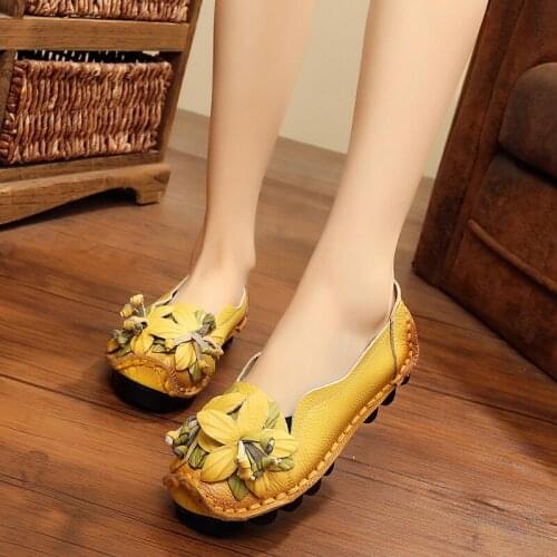 2020 Colorful Women Handmade Flat Shoes Genuine Leather Moccasins For Women Summer Loafers Flats Shoes Slip On Platform Shoes