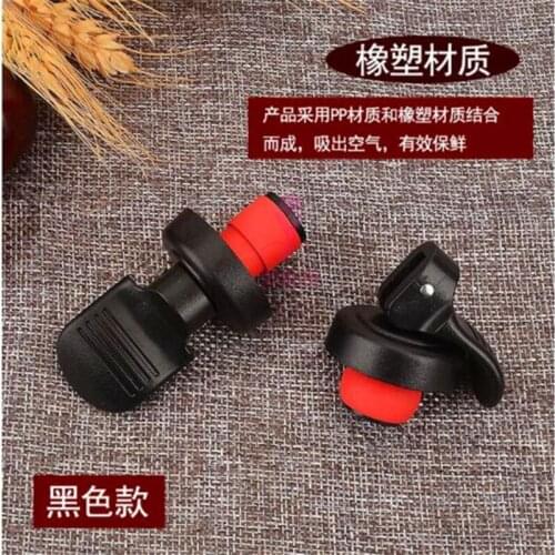1pc Multicolor Plastic Wine Bottle Stopper Vacuum Sealed Wine Bottle Stopper Champagne Saver Pressure Sealer Preserver