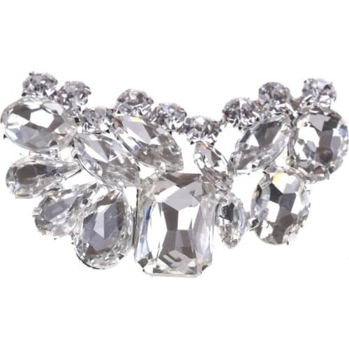 1 Pcs Crystal Rhinestone Charm Decoration Shoe Clip Bridal Wedding Shoes Clips Decorative Shop Shoe Accessories Metal Material