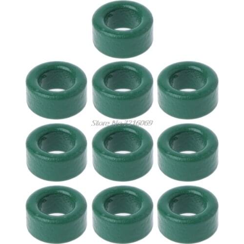10Pc Power Transformer Ferrite Ring Inductor Coil Green Iron Toroid Ferrite Core Whosale&Dropship