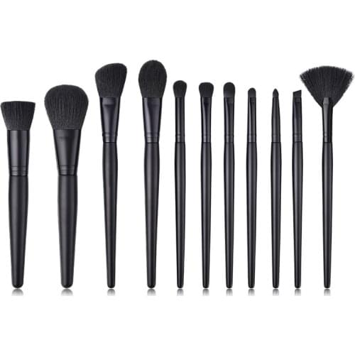3/6/8/11Pcs Makeup Brushes Set Super Soft Classic Black Make Up Brush Kits Blush Powder Ultimate Blending Beauty Tool T11003