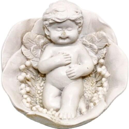 Angel Baby in flower fondant mold for cake topper decoraing sugar paste molds