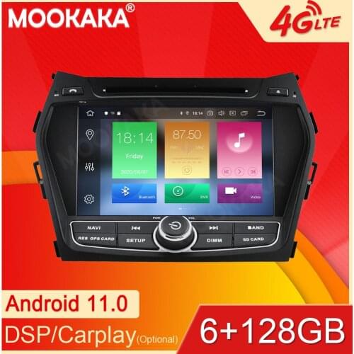 Android11 6+128G For HYUNDAI IX45 Car GPS Navigation Streaming Media Multimedia Player Head Unit Auto Radio