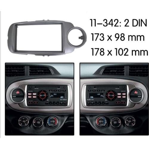 Car Radio Fascia Stereo Frame Dash Panel Mount Kit for 2012 Toyota Yaris Vitz