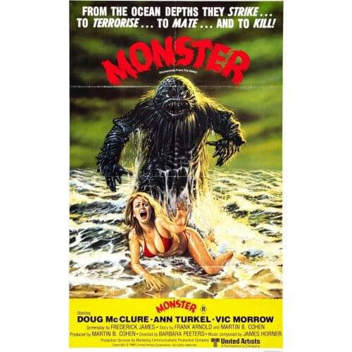Humanoids from the Deep Movie Art print Silk poster Home Wall Decor