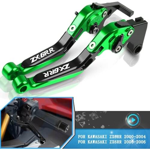 For Kawasaki ZX6RR ZX-6RR ZX 6 RR 2000-2006 2005 2004 2003 Motorcycle CNC Aluminum Foldable Brake Clutch Levers Hand Accessories