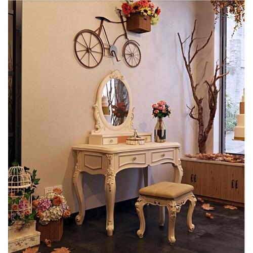 European dressing table bedroom simple modern net red dressing table Princess dressing table furniture kc660h