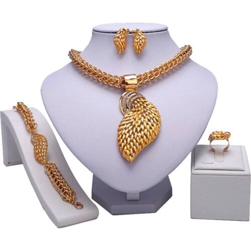 Fani Dubai Gold Bridal Jewelry Set Wholesale Nigerian Women Wedding Jewelry Set 2021 Fashion African New designer Jewelry Set