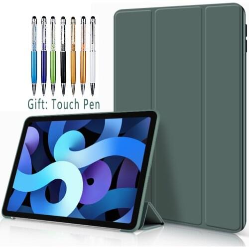 Flip Case For iPad Air 4 10.9 2020 Silicone Cover For iPad Air 4th generation PU leather Case stand TPU Soft Shell Funda Capa