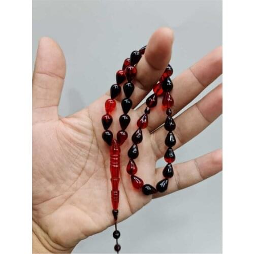 Islamic Tasbih Muslim Rosary Beads 33 Prayer Rosary For Men Bracelet For Men Accessory amber oltu amber stone Handmade Turkey