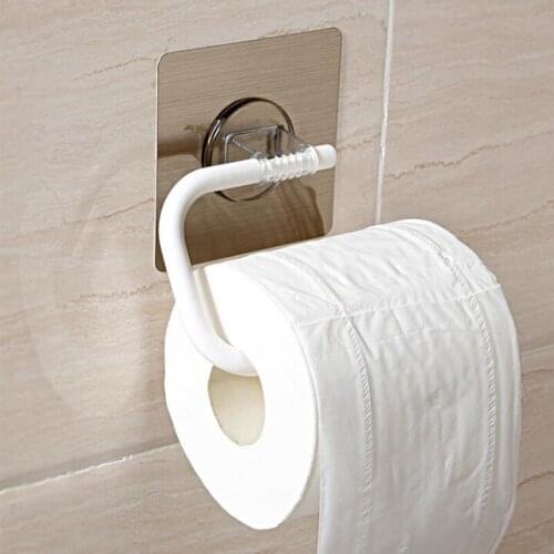 Kitchen Accessories Storage Holder Strong adhesive Paper Towel Rack Bathroom Towel Shelf Wall Hanging Roll Paper Rack 5037