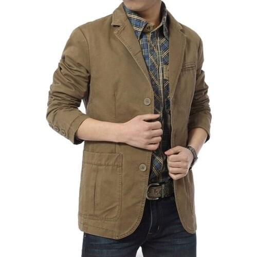 HORMETCI Autumn new mens Blazers casual Brand High Quality Cotton Slim Fit Men Suit Blazer Lapel Casual full Pockets Top