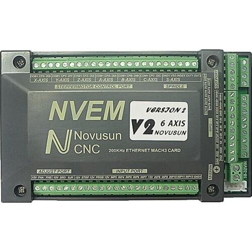 NVEM Mach3 Motion Control Card 200KHz 3-6 Axis Ethernet Port USB Port CNC Router Wood Machine Part Tools