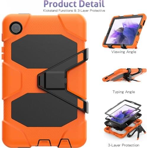 Kids safe Shockproof Tablet Cover for Samsung A7 Lite 8.7 2021 T220 T225 Safe Kickstand Protective Case
