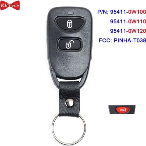 KEYECU for Hyundai Santa Fe 2006 2007 2008 2009 2010 2011 2012 Remote Fob PINHA-T038 95411-0W100/ 0W110/ 0W120