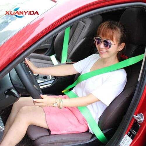 Green Car seatbelt webbing 3.6Mx4.8CM car safety belt modified webbing Fabric Harness safety belt webbing car accessories stock