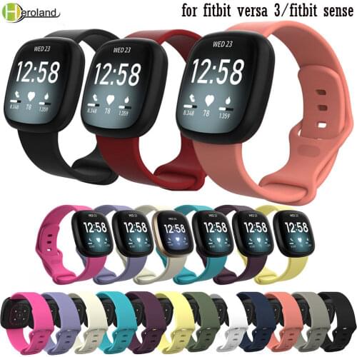 WatchStrap ForFitbit Versa 3 / Sense Wrist Band Wearable Sport Silicone Accessories Watchband bracelet Replacement colorful belt