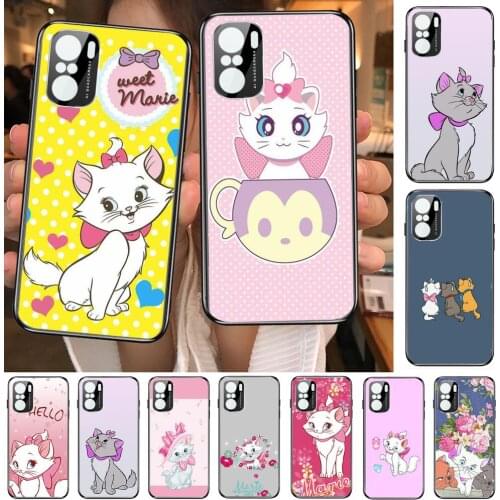 Pink Marie Cat Phone Case For xiaomi redmi POCO F1 F2 F3 X3 Pro M3 9C 10T Lite NFC Anime Black Cover Silicone Back Prett mi 10 u