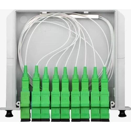 SC/APC Mini PLC 1X8 splitter Fiber Optical Box 1x8 PLC Fibre Splitter FTTH PLC Splitter Box Single Mode free shipping