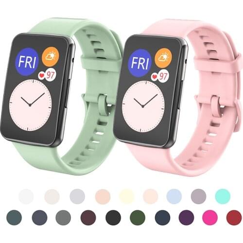 Silicone Band For Huawei Watch FIT Strap Smartwatch Accessories Replacement Wristband Belt bracelet Huawei Watch fit 2021 Strap