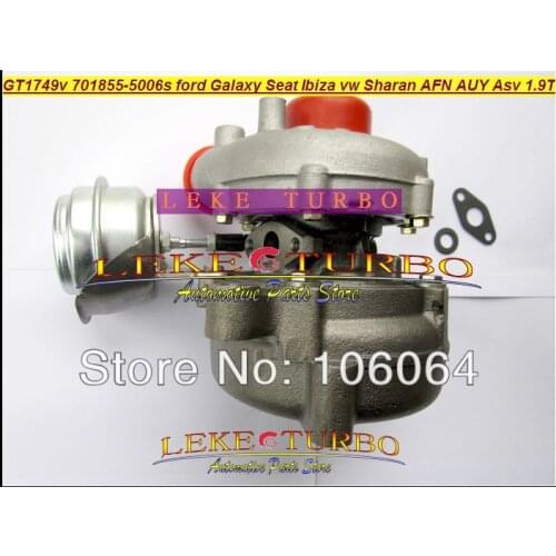 Free Ship GT1749V 701855-5006S 701855 028145702S Turbo For Ford Galaxy Seat Alhambra Ibiza VW Sharan AFN AUY ASV AVG 1.9L TDI