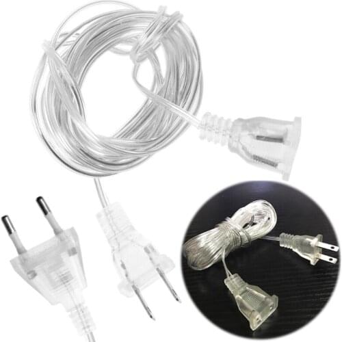 EU US Plug Male To Female Power Supply Extension Cable For PC Wall Charger LED