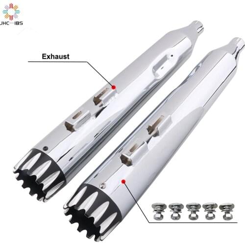 Motorcycle 4" Mufflers Slip-on Exhaust Pipes For Harley Touring Models Baggers Dressers Electra Street Ultra Classic 1995-2016