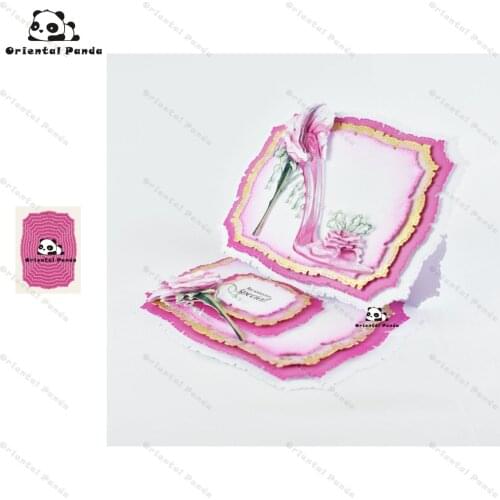 New Dies 2020 A tattered frame Metal Cutting Dies diy Dies photo album cutting dies Scrapbooking Stencil Die Cuts Card Making