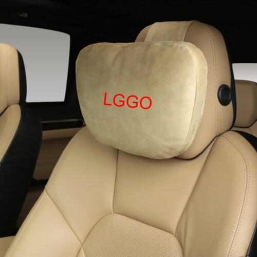Embroidery Car Headrest Ultra Soft Suede Pillow Car Seat Rest Cushion Headrest Car Neck Pillow For Maybach S-Class headrest