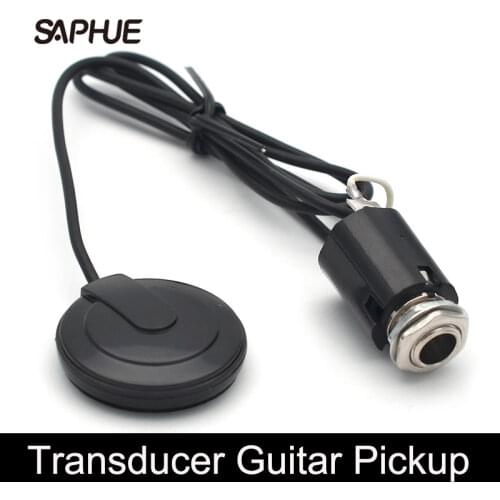 Guitar Pickup Piezo Jack Transducer for Acoustic Guitar Ukulele Violin Mandolin Banjo Black