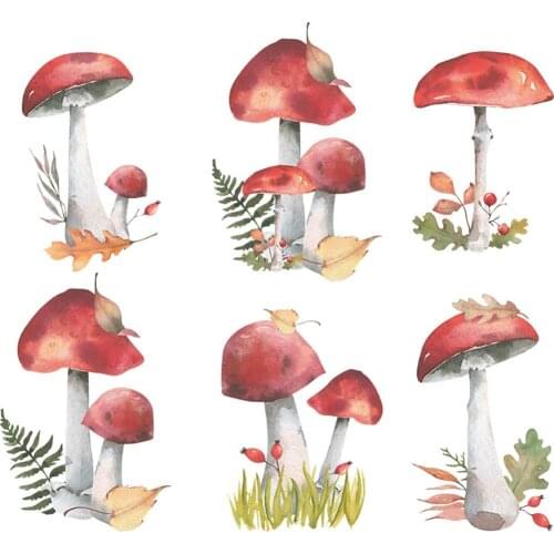 1 Set Of Wall Stickers /20.8*22.4inch Fairy Forest Mushroom Plant Wall Sticker Decal Kids Room Nursery Art Mural